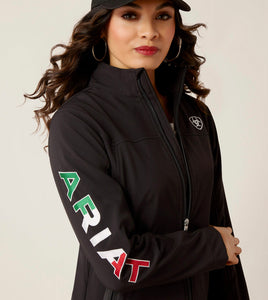 Women's Ariat Classic Team Softshell MEXICO Jacket - Black