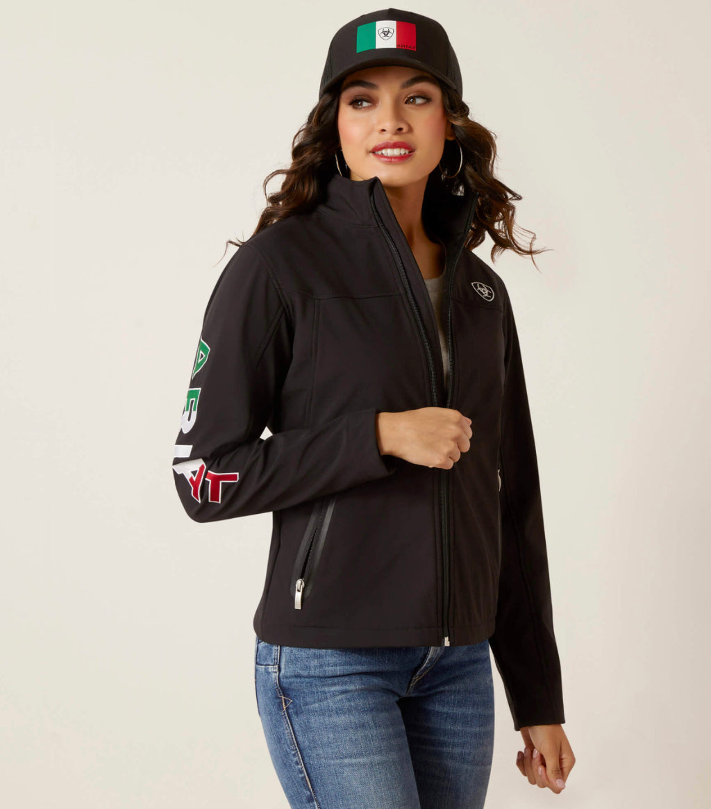 Women's Ariat Classic Team Softshell MEXICO Jacket - Black