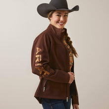 Load image into Gallery viewer, Women&#39;s Ariat Team Logo Softshell Chimayo Jacket - Shaved Chocolate
