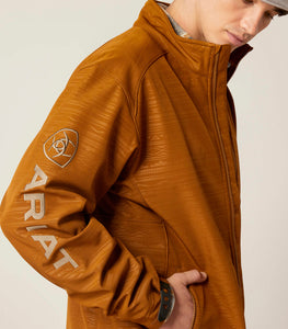 Men's Ariat Logo 2.0 Softshell Jacket - Chestnut Embossed