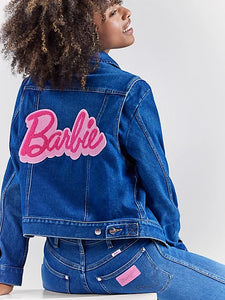 Wrangler X Barbie Womens Denim Jacket (BARBIE Embroidered)
