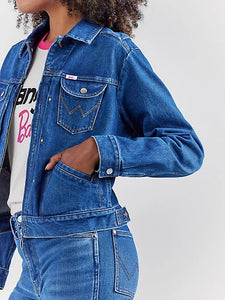 Wrangler X Barbie Womens Denim Jacket (BARBIE Embroidered)