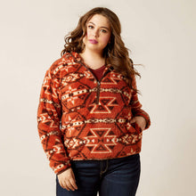 Load image into Gallery viewer, Women&#39;s Ariat Berber Snap Front Sweater - Burnt Brick Print
