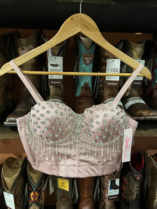 Pretty in Pink Rhinestone Top