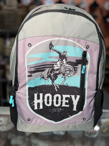 "Rockstar" Hooey Backpack Grey/Turquoise Cheyenne Logo with Grey/Black Accents