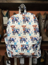 Load image into Gallery viewer, Small Western Backpack - Tie Dye Highland Cow Backpack
