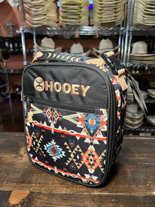 Hooey Lunch Box Black/Orange/Blue Aztec Pattern with Tan/Black Handle