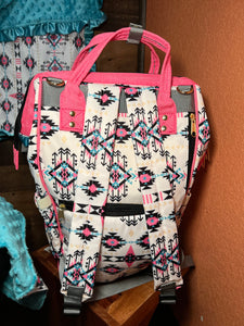 Baby Western Diaper Bag - All The Aztec Vibes