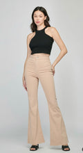 Load image into Gallery viewer, Slim High Rise Flare Jeans in Beige
