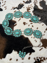 Load image into Gallery viewer, Western Kids Concho Belt - Turquoise
