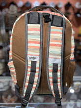 Load image into Gallery viewer, &quot;Ox&quot; Hooey Backpack, Cream/Tan Stripe Pattern Body with Tan Accents

