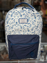 Load image into Gallery viewer, &quot;Recess&quot; Hooey Backpack White/Navy Floral Pattern Body with Black/White Accents
