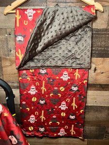 Western Baby Blanket & Car Seat Cover Set - My Little Cowboy