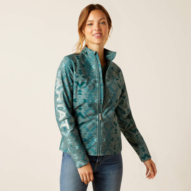 Women's Ariat New Team Softshell Print Jacket - Pinewood