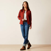 Load image into Gallery viewer, Women&#39;s Ariat New Team Softshell Print Jacket - Fired Brick
