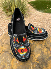 Load image into Gallery viewer, Women&#39;s Ariat Cruisers -  Black Suede/Deepest Aztec Style#10040358
