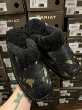 Load image into Gallery viewer, Womens Ariat Jackie Square Toe Exotic Slipper in Black Gold
