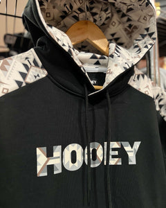 MEN'S Hooey - “Cayon” Black with White Pattern Tapping Hoody