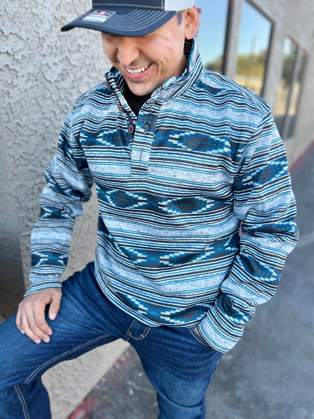 MEN'S Ariat - Wesley Sweater in Medium Grey Zarape