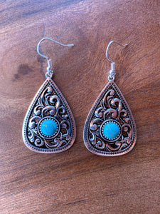 Sliver Turquoise Earrings