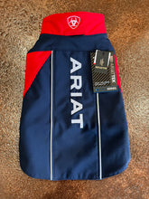 Load image into Gallery viewer, Team Softshell Dog Jacket Color: Navy/Red
