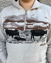 Load image into Gallery viewer, Women&#39;s Ariat Scenic 1/2 Zip Sweatshirt in Color Wheat Heather
