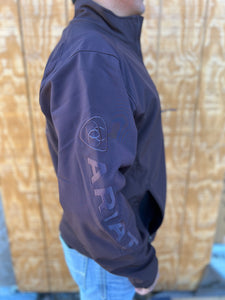 MEN'S Ariat Logo 2.0 Patriot Softshell Water Resistant Jacket in Coffeebean Style#10033519