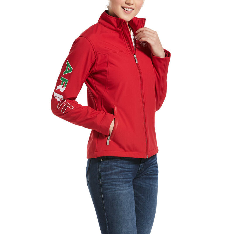 Women's Ariat Classic Team MEXICO Softshell Water Resistant Jacket Style#10031428