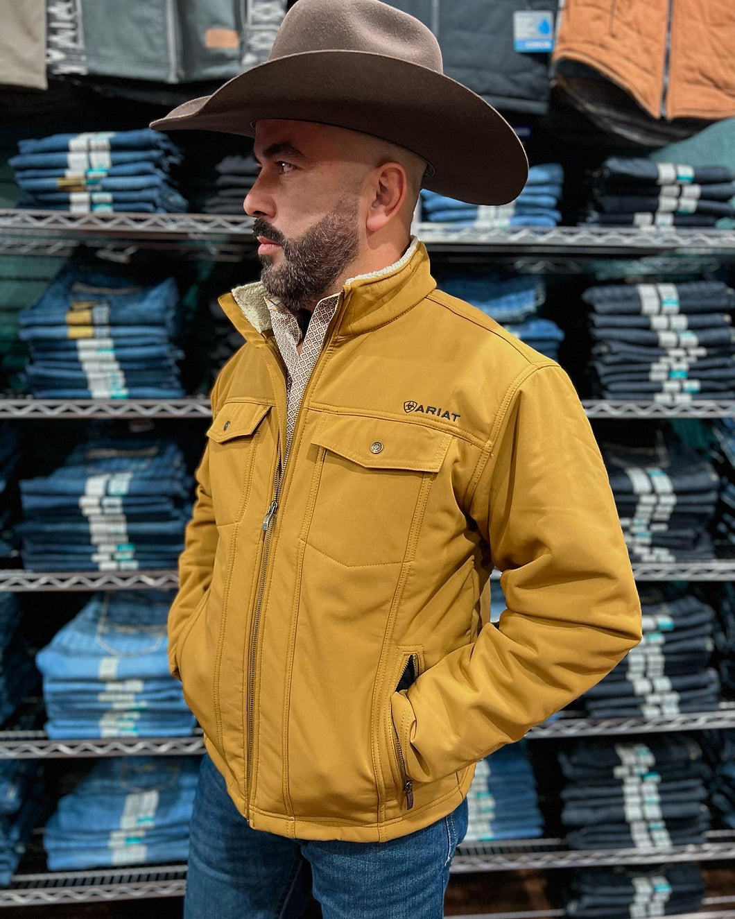 MEN'S Ariat Vernon Sherpa Jacket in Bronze Brown Style#10041802
